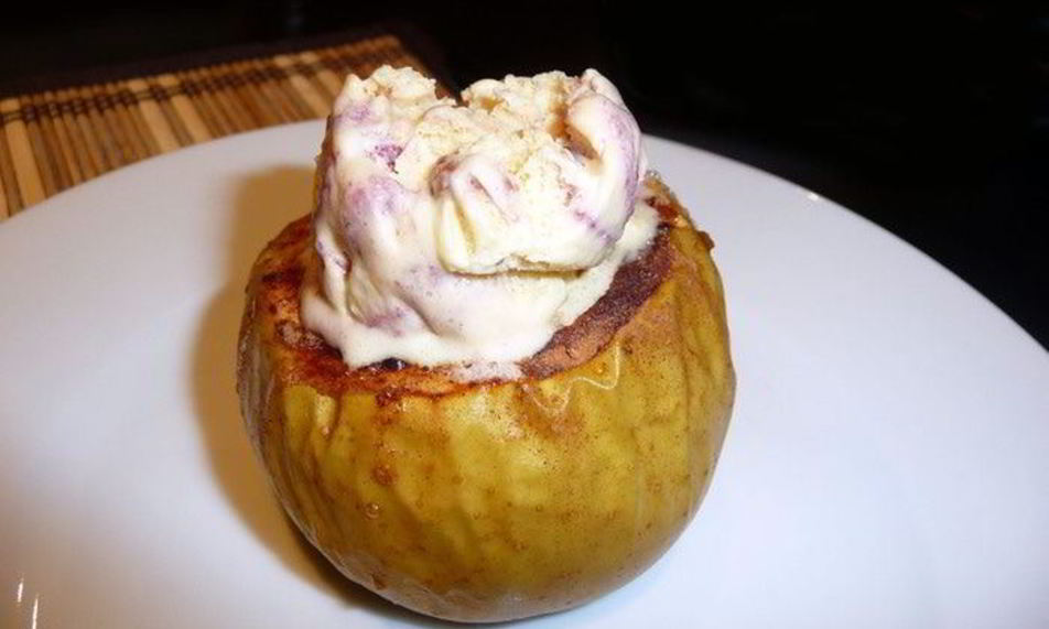 Рецепт печеные яблоки с пломбиром