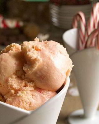 Рождественское мороженое с перечной мятой