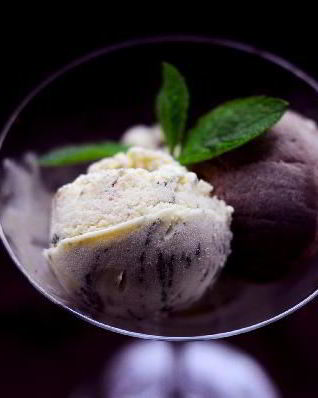 Шоколадное и мятное мороженое