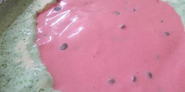 торт-мороженое арбуз