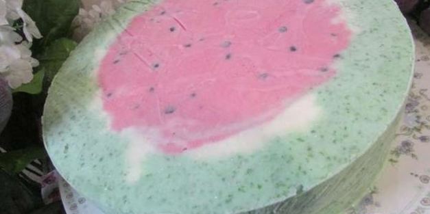 торт-мороженое арбуз