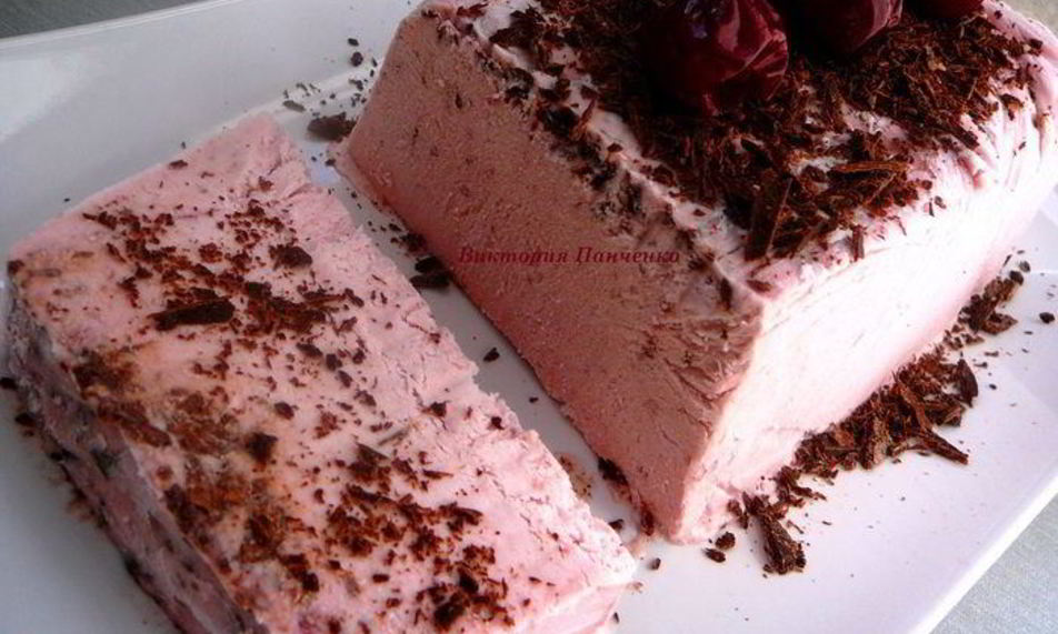 Рецепт вишневое мороженое с шоколадной стружкой