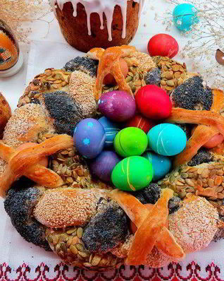 Итальянская пасхальная коса с тремя начинками