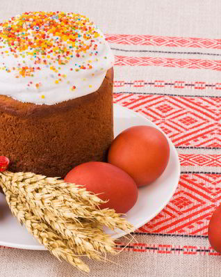 Пасхальный кулич с белковым кремом