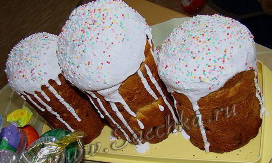 Рецепт пасхальный кулич с изюмом и глазурью