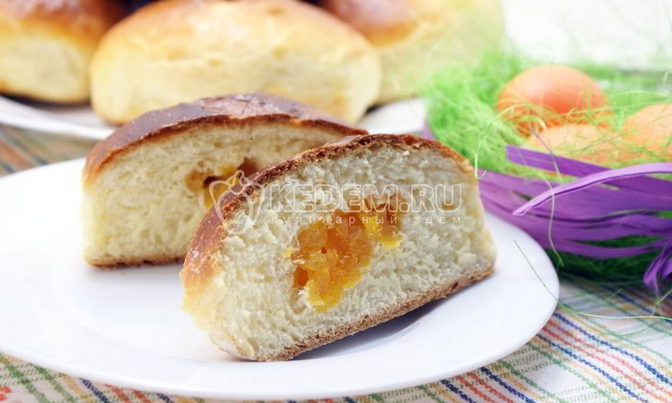 Рецепт пасхальные булочки с курагой