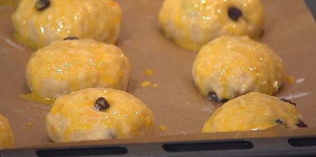 пасхальные булочки с творогом