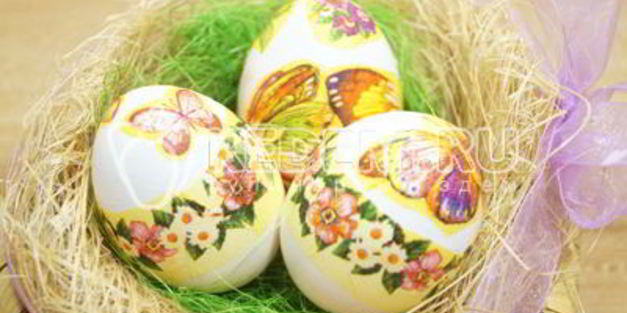 пасхальные яйца бабочки-цветочки