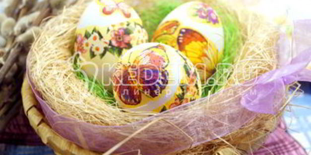 пасхальные яйца бабочки-цветочки