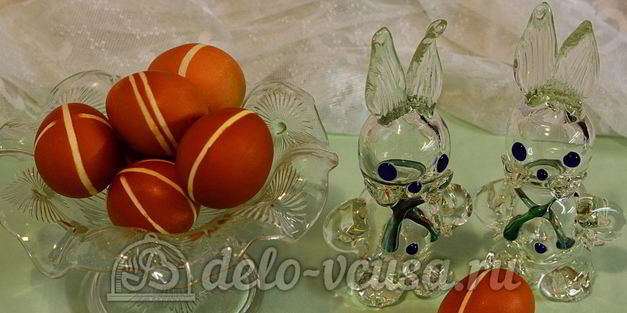 пасхальные яйца в полоску