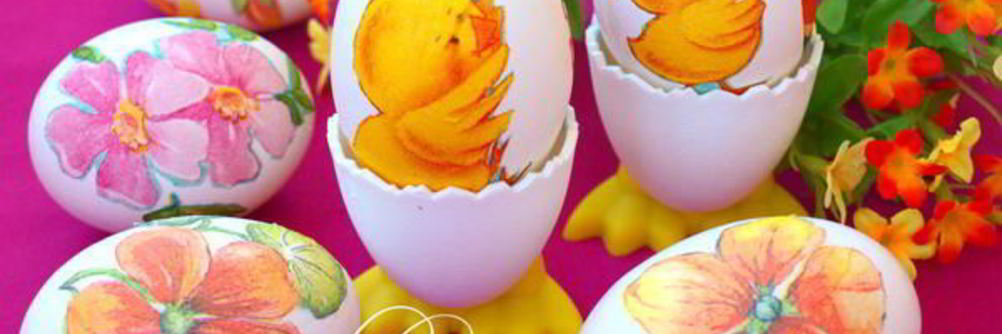Пасхальные яйца в стиле декупаж