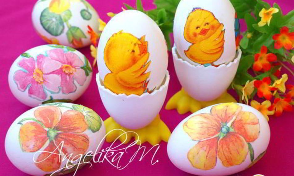 Рецепт пасхальные яйца в стиле декупаж