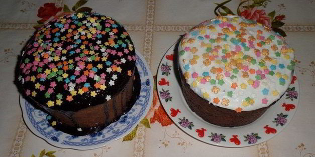 ванильный кулич с сухофруктами