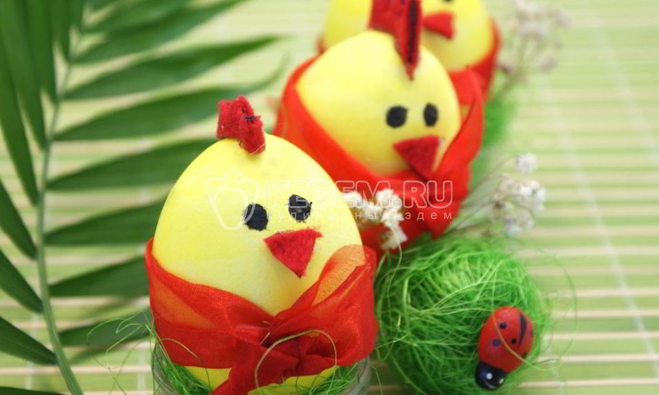 Рецепт яйца пасхальные цыплятки