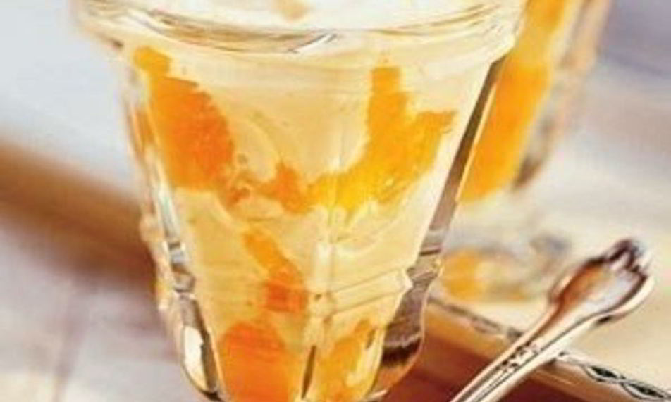 Рецепт простой десерт из йогурта и мандаринов