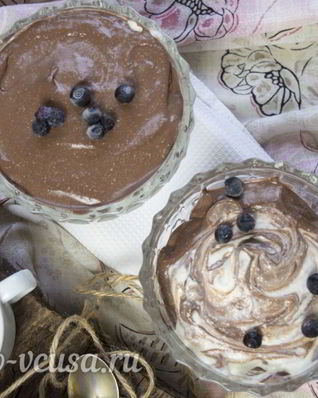 Ванильно-шоколадный творожный десерт