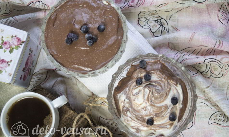 Рецепт ванильно-шоколадный творожный десерт