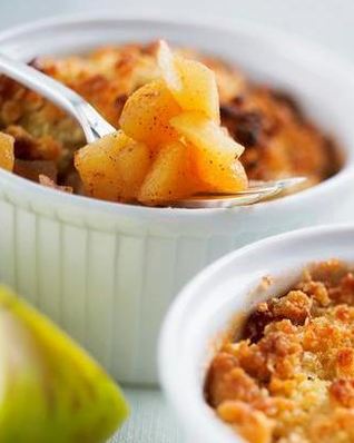 Яблочный десерт Скандия с овсяными хлопьями Nordic с овсяными отрубями