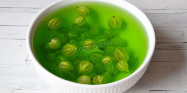 желе с крыжовником изумруд