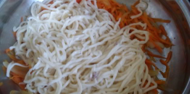 домашняя лапша с мясом