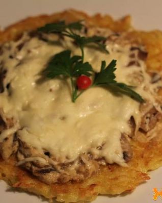 Драники с грибами