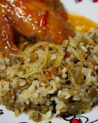 Гарнир из чечевицы с рисом