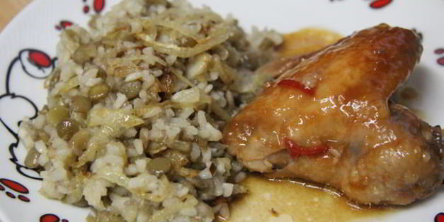 гарнир из чечевицы с рисом