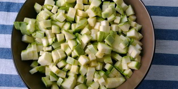 гарнир из кабачков и баклажанов