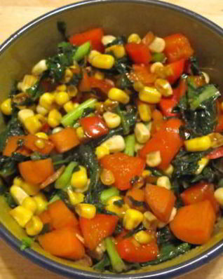 Гарнир из листовой капусты