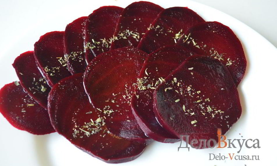 Рецепт гарнир из вареной свеклы с заправкой из горчицы, бальзамического уксуса и оливкового масла