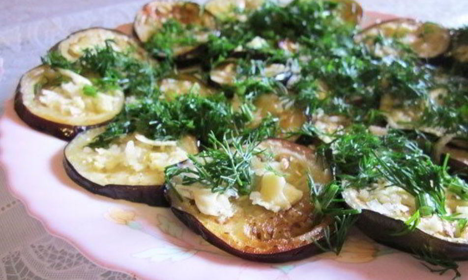 Рецепт гарнир из жареных баклажанов