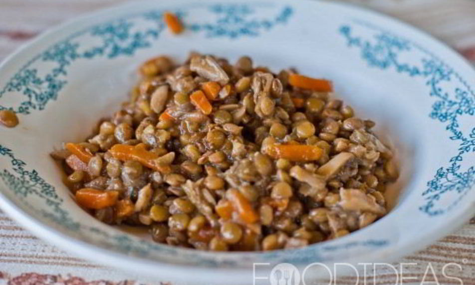 Рецепт чечевица с грибами