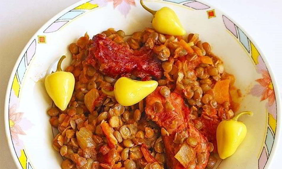 Рецепт чечевицы с копчеными ребрышками