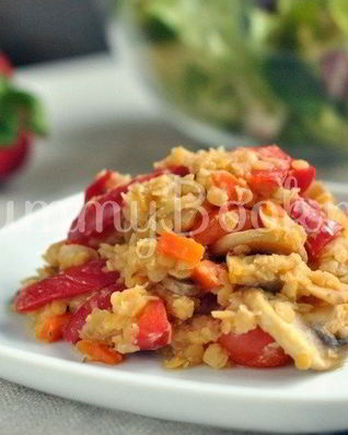 Чечевица с овощами