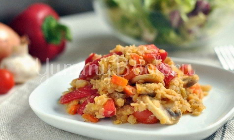 Рецепт чечевица с овощами