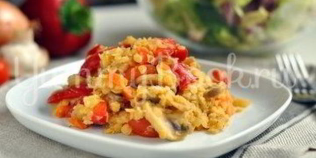 чечевица с овощами