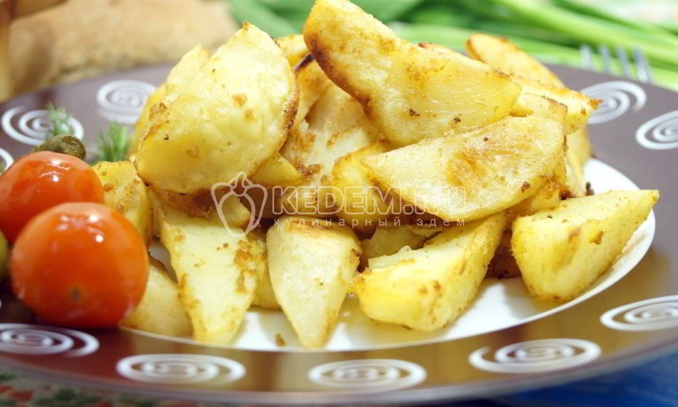 Рецепт картофель дольками в духовке