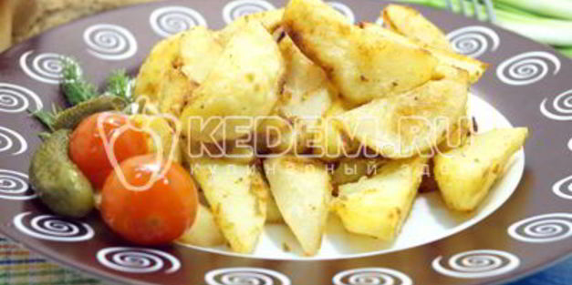 картофель дольками в духовке