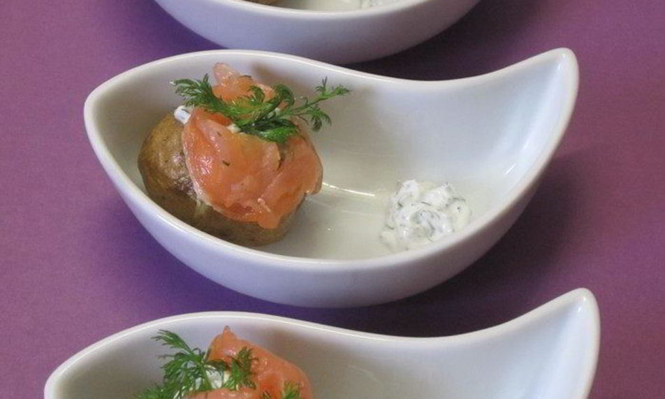 Рецепт картофеля мини с семгоя