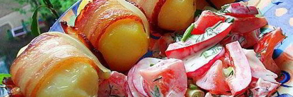 Картофель на шампурах