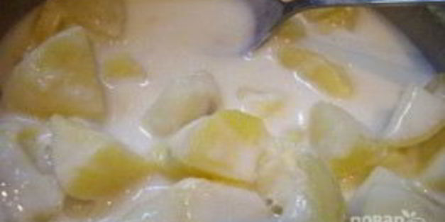 картофель под молочным соусом