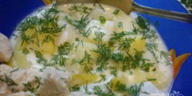 картофель под молочным соусом