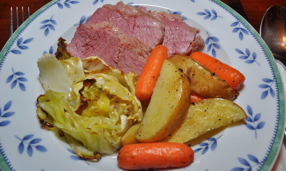 Рецепт картофель с капустой в духовке