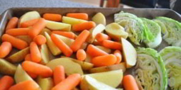 картофель с капустой в духовке