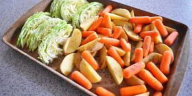 картофель с капустой в духовке