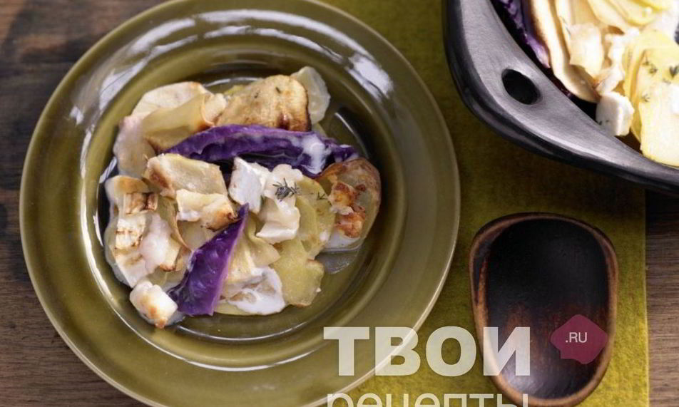 Рецепт картофель с капустой