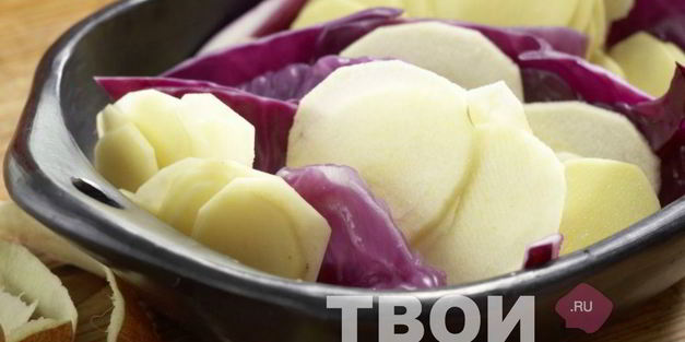 картофель с капустой