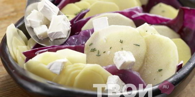 картофель с капустой