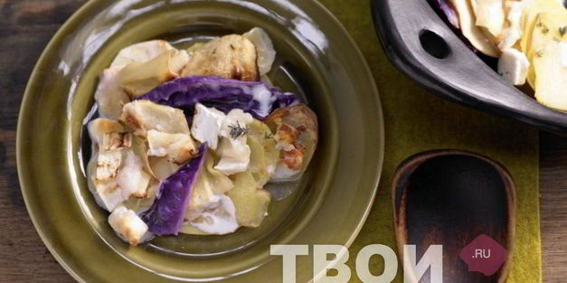 картофель с капустой