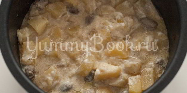 картофель с куриными сердечками в мультиварке